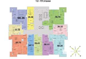 3-к квартира, вторичка, 77м2, 10/19 этаж