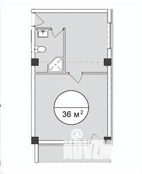 Студия квартира, вторичка, 36м2, 2/4 этаж