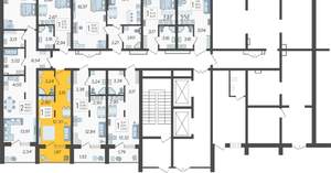 Студия квартира, вторичка, 24м2, 1/19 этаж