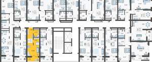 Студия квартира, вторичка, 24м2, 16/19 этаж