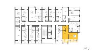 2-к квартира, вторичка, 43м2, 4/19 этаж