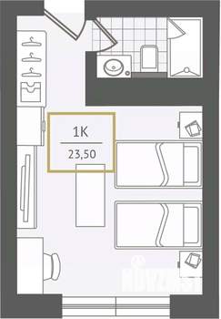 1-к квартира, вторичка, 24м2, 2/10 этаж