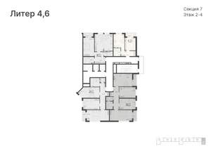 1-к квартира, вторичка, 52м2, 3/20 этаж