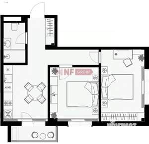 2-к квартира, вторичка, 54м2, 2/7 этаж