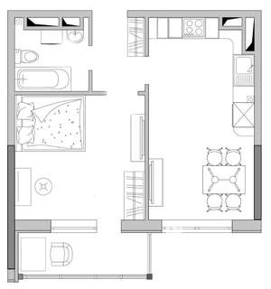 1-к квартира, вторичка, 51м2, 3/4 этаж