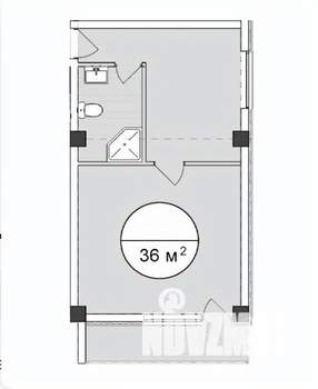 Студия квартира, вторичка, 36м2, 1/4 этаж