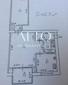 2-к квартира, вторичка, 52м2, 2/5 этаж