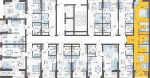2-к квартира, вторичка, 52м2, 14/19 этаж