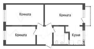 3-к квартира, вторичка, 66м2, 1/6 этаж