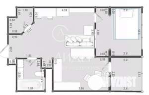 1-к квартира, вторичка, 70м2, 9/24 этаж