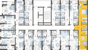 2-к квартира, вторичка, 52м2, 9/19 этаж