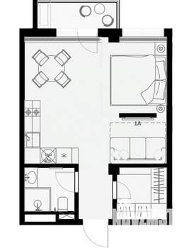 1-к квартира, вторичка, 39м2, 4/7 этаж