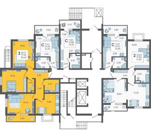 3-к квартира, вторичка, 82м2, 1/10 этаж