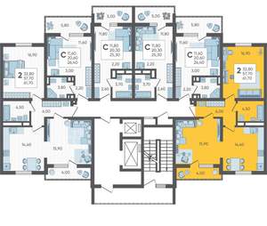 2-к квартира, вторичка, 62м2, 7/10 этаж