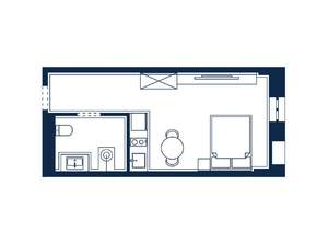 1-к квартира, строящийся дом, 28м2, 4/4 этаж