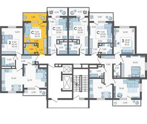Студия квартира, вторичка, 26м2, 14/16 этаж