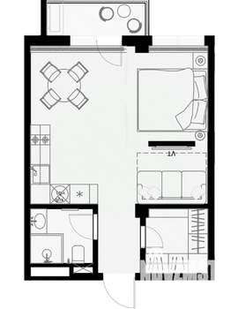1-к квартира, вторичка, 39м2, 5/7 этаж