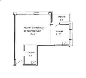 2-к квартира, вторичка, 50м2, 2/5 этаж