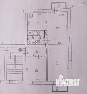 3-к квартира, вторичка, 74м2, 2/3 этаж