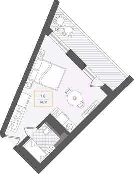 1-к квартира, вторичка, 34м2, 9/10 этаж