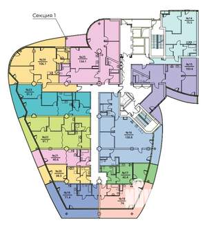 2-к квартира, вторичка, 94м2, 12/24 этаж