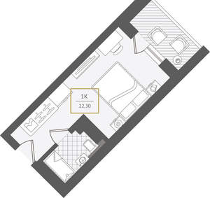 1-к квартира, вторичка, 22м2, 7/10 этаж