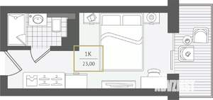 1-к квартира, вторичка, 24м2, 3/10 этаж