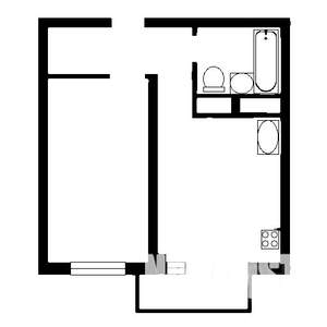 1-к квартира, вторичка, 40м2, 4/12 этаж
