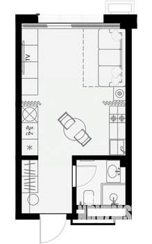 Студия квартира, вторичка, 26м2, 2/7 этаж