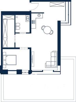 2-к квартира, вторичка, 61м2, 1/4 этаж