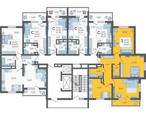 3-к квартира, вторичка, 81м2, 3/16 этаж