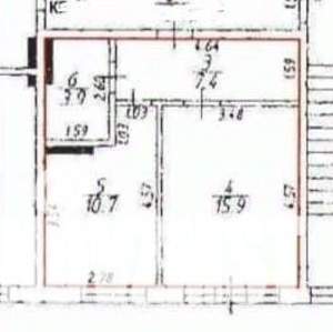 1-к квартира, вторичка, 38м2, 1/6 этаж