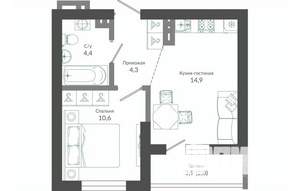 1-к квартира, вторичка, 36м2, 11/12 этаж