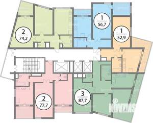2-к квартира, вторичка, 75м2, 16/21 этаж