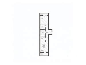 2-к квартира, вторичка, 51м2, 12/19 этаж