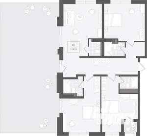 4-к квартира, вторичка, 218м2, 9/10 этаж