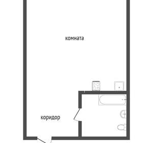 Студия квартира, вторичка, 39м2, 16/16 этаж