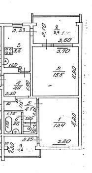 3-к квартира, вторичка, 55м2, 3/11 этаж