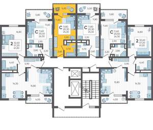 Студия квартира, строящийся дом, 25м2, 4/10 этаж