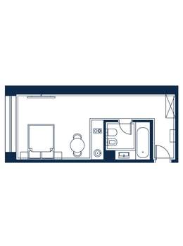 1-к квартира, строящийся дом, 31м2, 4/4 этаж