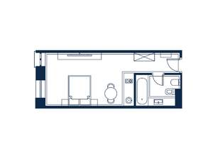 1-к квартира, строящийся дом, 33м2, 4/4 этаж