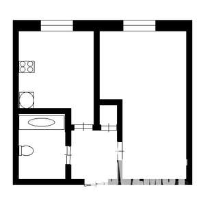 1-к квартира, вторичка, 32м2, 1/5 этаж