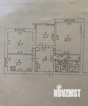 3-к квартира, вторичка, 63м2, 5/17 этаж