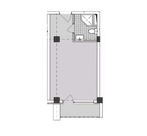 Студия квартира, вторичка, 28м2, 3/4 этаж