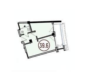1-к квартира, вторичка, 40м2, 2/4 этаж