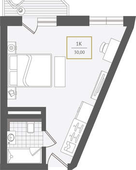 1-к квартира, вторичка, 31м2, 5/10 этаж