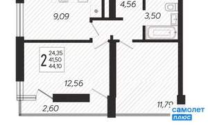 2-к квартира, вторичка, 44м2, 8/19 этаж