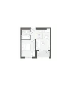 1-к квартира, вторичка, 38м2, 9/10 этаж