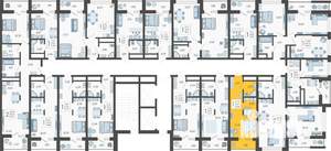 Студия квартира, вторичка, 23м2, 12/19 этаж