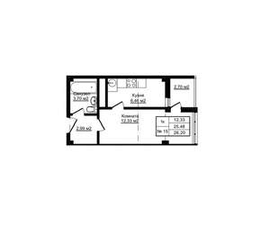 1-к квартира, вторичка, 28м2, 5/12 этаж